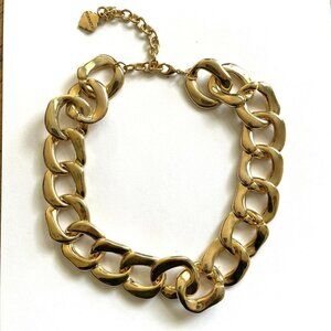 Fornash Necklace Choker Large gold toned Link